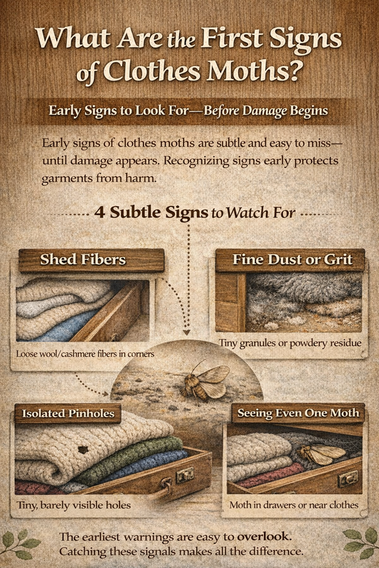 First Signs of Clothes Moths (Before Holes Appear)